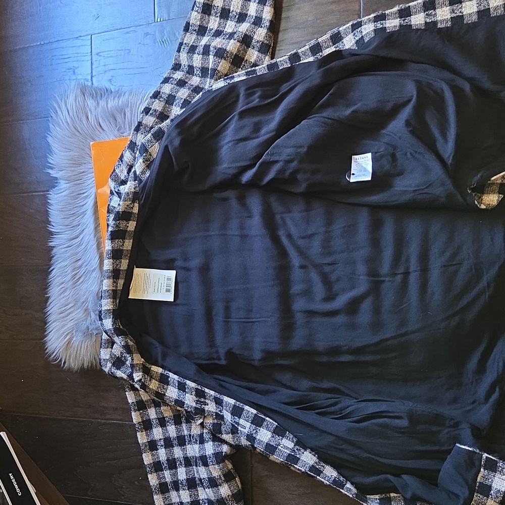 Nwt! Sezane Delfina Dress Black And White Checks Wool/alpaca/mohair - Picture 10 of 13